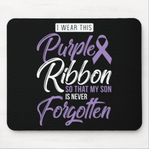 Tapis De Souris Je Porte Le Violet Pour Mon Fils Sensibilisation I