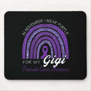 Tapis De Souris Je Porte Le Violet Pour Mon Gigi - Cancer Pancréat