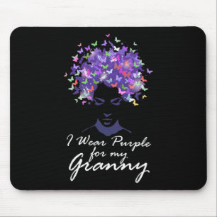 Tapis De Souris Je Porte Le Violet Pour Mon Grand-Mère Soutien Hei