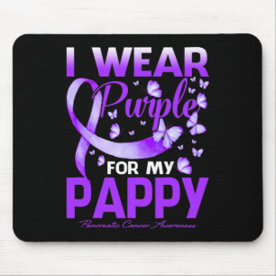 Tapis De Souris Je Porte Le Violet Pour Mon Pappy Cancer Pancréati
