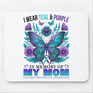 Tapis De Souris Je Porte Le Violet Turquoise En Mémoire De Ma Mère