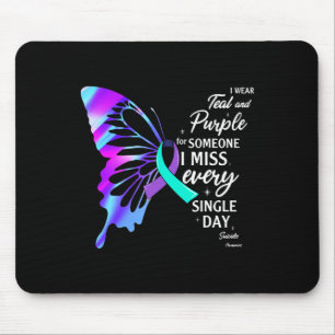 Tapis De Souris Je Porte Le Violet Turquoise Pour La Prévention Mé