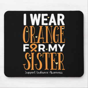 Tapis De Souris Je Porte L'Orange Pour Ma Soeur Sensibiliser À La