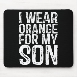 Tapis De Souris Je Porte L'Orange Pour Mon Fils Sensibiliser À La