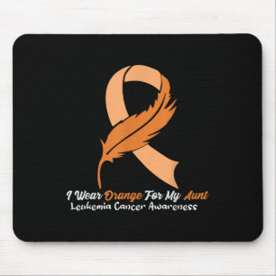 Tapis De Souris Je porte orange pour la sensibilisation à la leucé