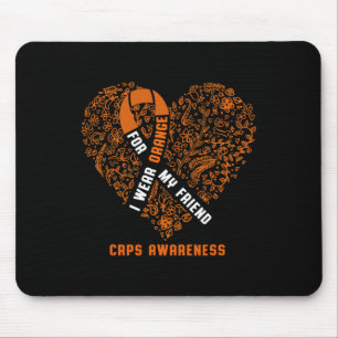 Tapis De Souris Je Porte Orange Pour Mon Ami Crps Sensibilisation