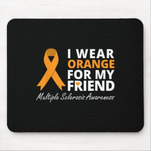 Tapis De Souris Je Porte Orange Pour Mon Ami Ms Awareness Ruban