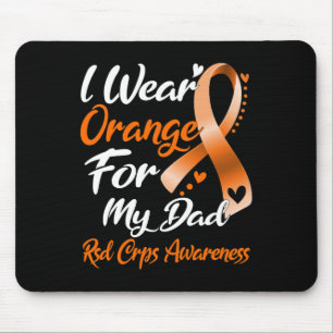 Tapis De Souris Je Porte Orange Pour Mon Papa Rsd Crps Sensibilisa