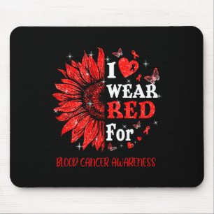 Tapis De Souris Je porte Red Twinkle Coeur Tournesol Sang Cancer A