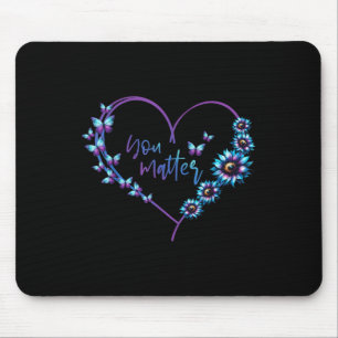 Tapis De Souris Je Porte Suicide Turquoise Et Violet Sensibilisati