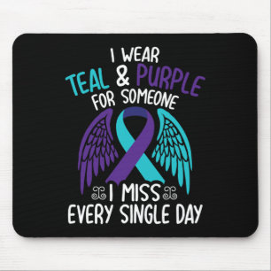 Tapis De Souris Je Porte Turquoise &amp ; Violet Pour Quelqu'Un Qu