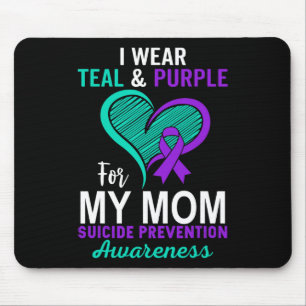 Tapis De Souris Je Porte Turquoise Et Violet En Mémoire Du Suicide