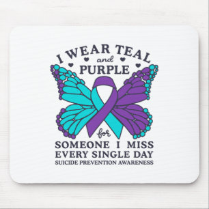 Tapis De Souris Je Porte Turquoise Et Violet Pour La Prévention Du