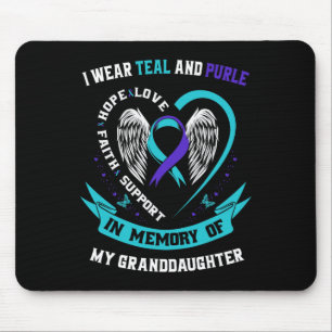 Tapis De Souris Je Porte Turquoise Et Violet Pour Le Suicide De Pe