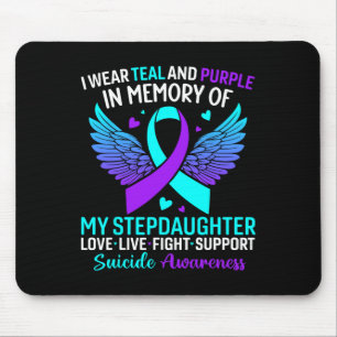 Tapis De Souris Je Porte Turquoise Et Violet Pour Le Suicide Stepg