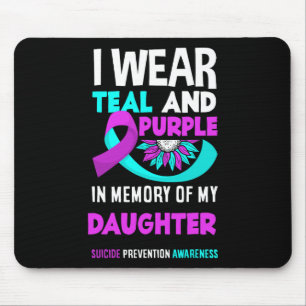 Tapis De Souris Je Porte Turquoise Et Violet Pour Ma Fille Suicide