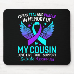 Tapis De Souris Je Porte Turquoise Et Violet Pour Mon Cousin Suici