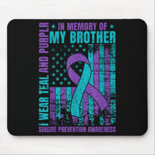 Tapis De Souris Je Porte Turquoise Et Violet Pour Mon Frère Suicid