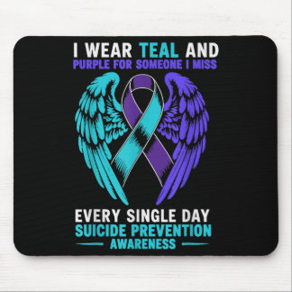 Tapis De Souris Je Porte Turquoise Et Violet Pour Quelqu'Un Que Je
