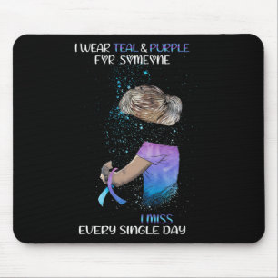 Tapis De Souris Je Porte Turquoise Et Violet Pour Quelqu'Un Que Je