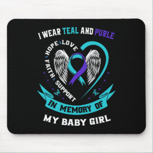 Tapis De Souris Je Porte Un Ribb Turquoise Et Violet Sensibilisati