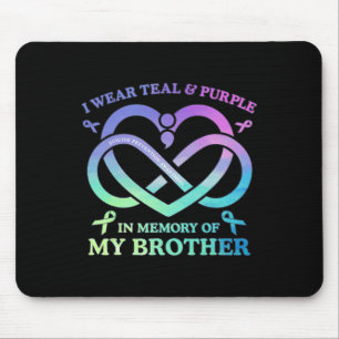 Tapis De Souris Je Porte Une Mémoire Turquoise Et Violette De Mon