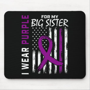 Tapis De Souris Je Porte Violet Grosse Soeur Cancer Pancréatique
