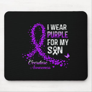 Tapis De Souris Je Porte Violet Pour Mon Fils Surdose Conscience V