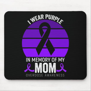 Tapis De Souris Je Porte Violet Surdose Conscience Violet Ribbon M