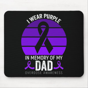 Tapis De Souris Je Porte Violet Surdose Conscience Violet Ribbon P