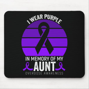 Tapis De Souris Je Porte Violet Surdose Sensibilisation Ribbon Vio