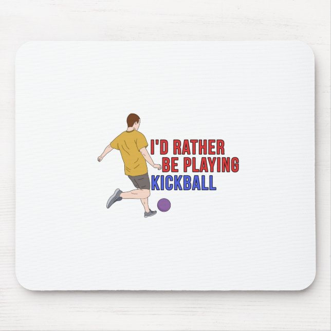 Tapis De Souris Je préfère jouer à KickBall (Devant)