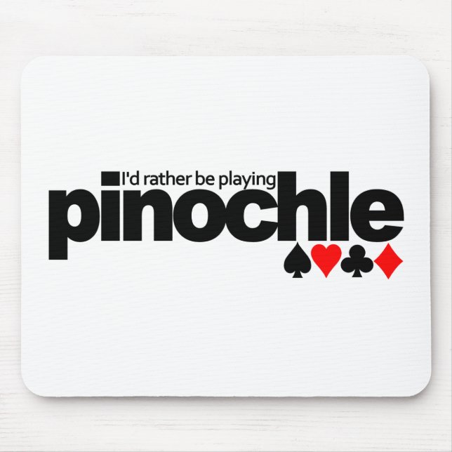 Tapis De Souris Je préfère jouer Pinochle mousepad (Devant)