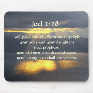 Tapis De Souris Je répandrai Mon Esprit Joel 2 28, Bible Verse