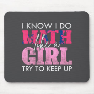 Tapis De Souris Je sais que je fais des maths comme une fille essa