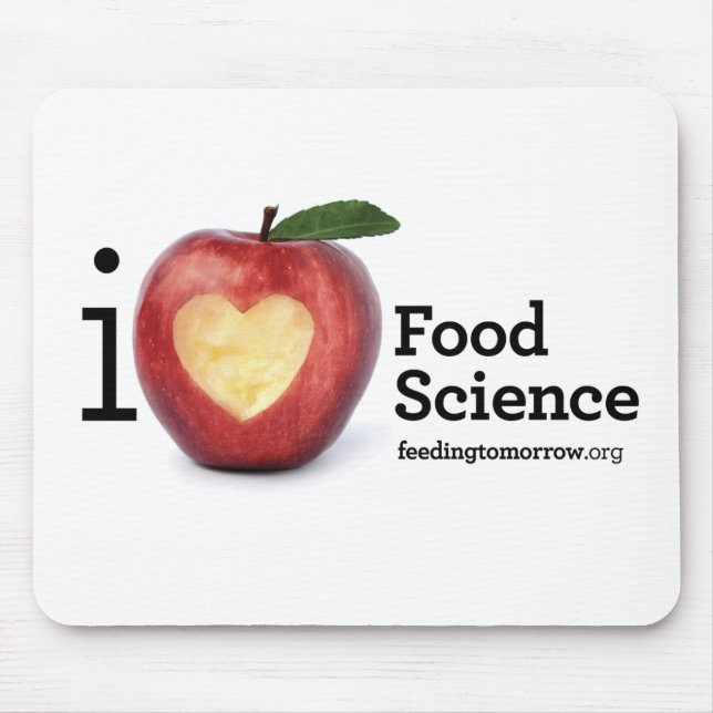Tapis De Souris "Je sciences de l'alimentation de coeur" Mousepad (Devant)