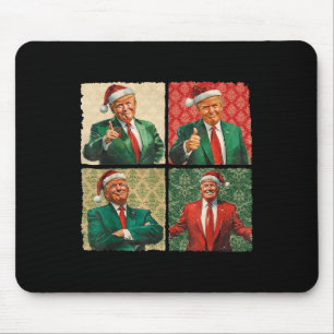 Tapis De Souris Je serai à la maison pour Noël Funny Trump Xmas Pè