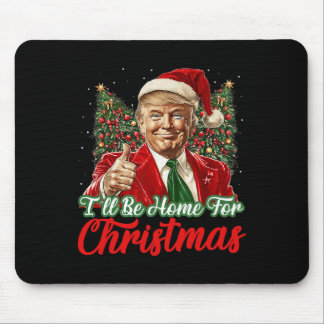 Tapis De Souris Je serai à la maison pour Noël Noël Noël Noël Noël