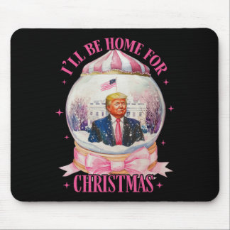 Tapis De Souris Je serai à la maison pour Noël Père Noël drôle Tru