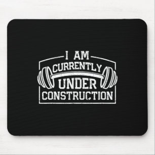 Tapis De Souris Je Suis Actuellement En Construction Funny Gym Wor