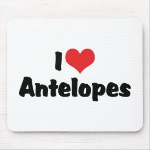 Tapis De Souris Je suis amoureux de l'antilope Heart