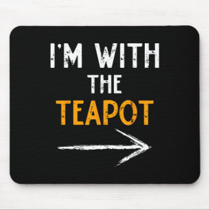 Tapis De Souris Je suis avec le costume de théière Halloween Coupl