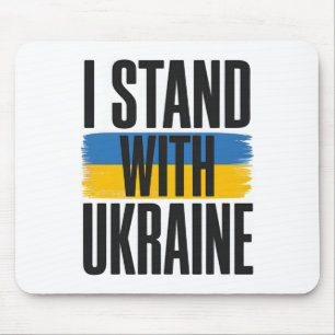 Tapis De Souris Je suis avec l'Ukraine Drapeau ukrainien gras Sout