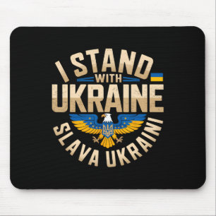 Tapis De Souris Je suis avec l'Ukraine Slava Ukraini Gloire à l'Uk