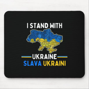 Tapis De Souris Je suis avec l'Ukraine Slava Ukraini Soutien à la