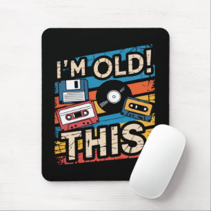 Tapis De Souris Je suis cette vieille nostalgie musicale rétro col