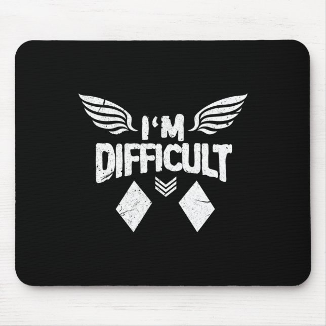 Tapis De Souris Je suis difficile Double Diamonds Ski Snowboard Gi (Devant)