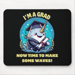 Tapis De Souris Je suis diplômé d'une licorne de mer ! Maintenant,