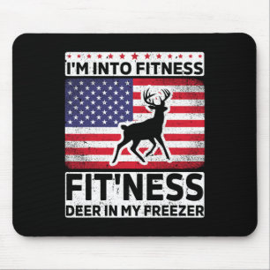 Tapis De Souris Je suis en forme Deer Freezer Funny Papa Hunter De