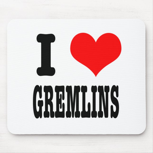 TAPIS DE SOURIS JE SUIS FAN (J'AIME) DES GREMLINS (Devant)